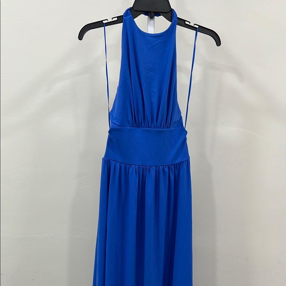 Susana Monaco halter snap maxi dress blue - Picture 3 of 11